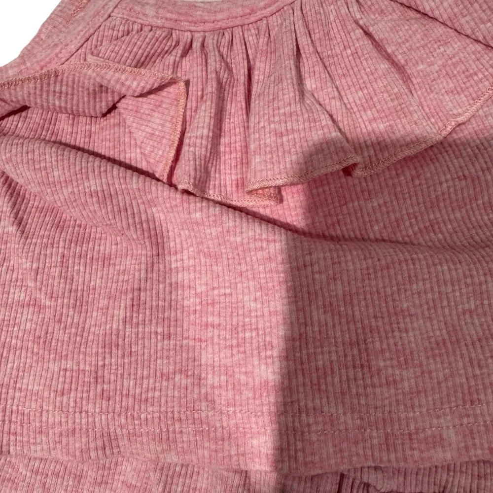 FABLE & FORD Pink Ribbed Ruffled Set - size 3 - Picture 2 of 4